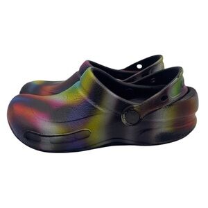 Crocs Bistro Graphic Clog Men's 4 Women's 6 Neon Multicolor On Black